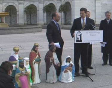 Brownback in Nativity Scene